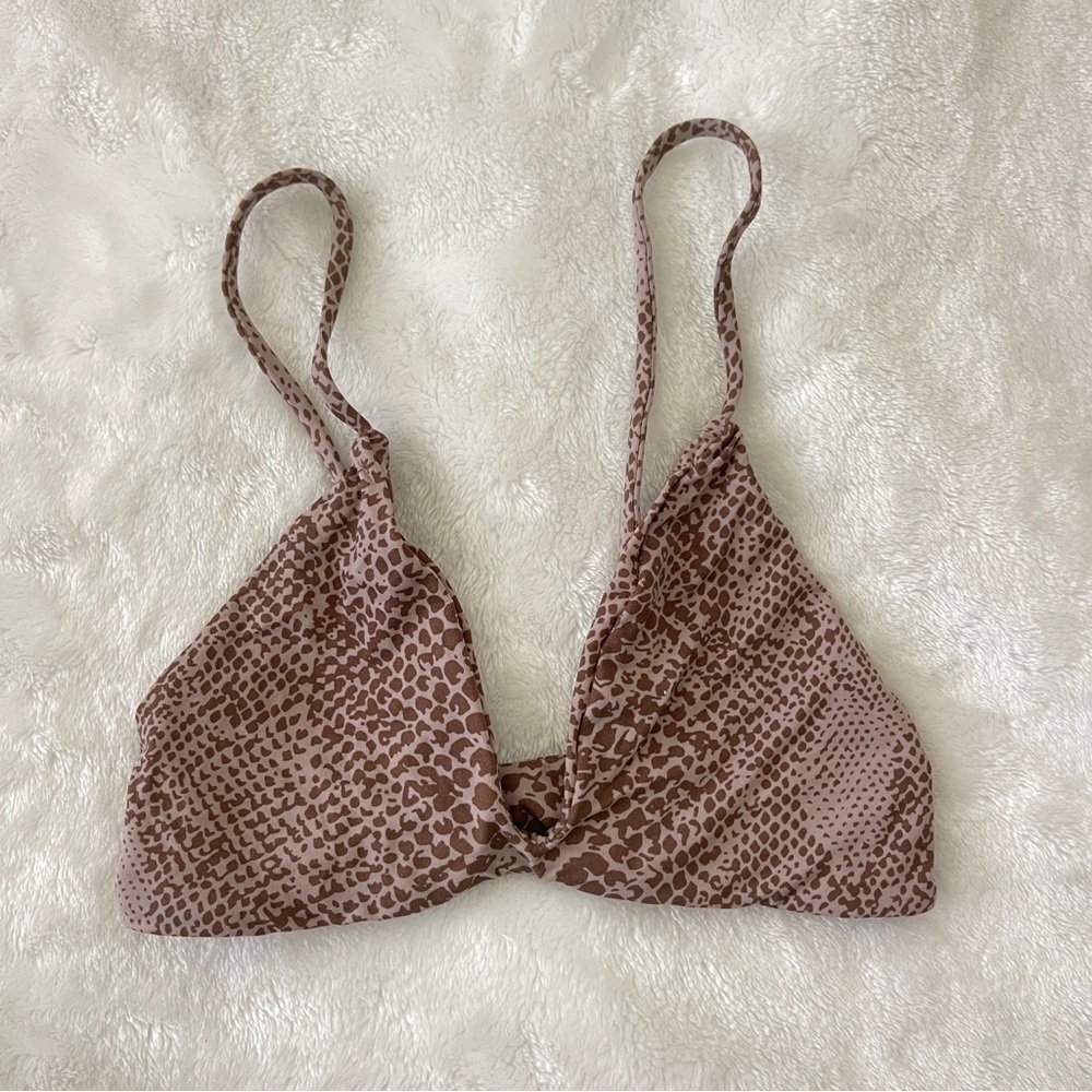 Acacia Swimwear XS Snake print Na Pali bikini top